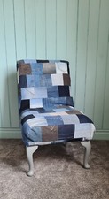 occasional accent chair Denim Patchwork, One Of A Kind 