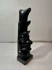 North Coast Haida Totem GWAII Museum Denny Dixon VII-B-1745 6 Inch Argillite