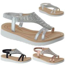 Ladies Womens Comfort Diamante