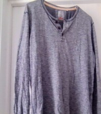 SOUTH  DEAN  STREET  Grey   Collar- less Shirt     SIZE XL  46 " chest