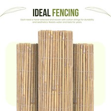 Bamboo Slat Fencing Screening 4M Panel Roll Natural Privacy Outdoor Garden Decor