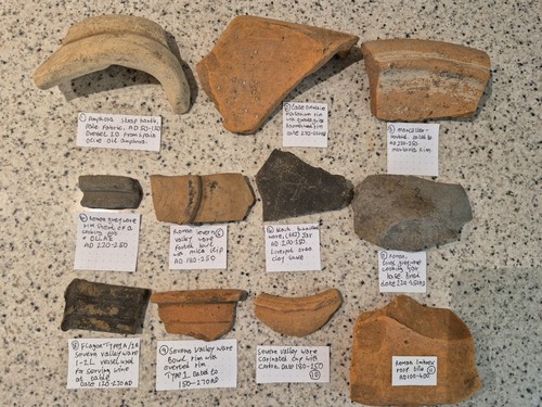 Roman pottery assemblage - assemblage, with
