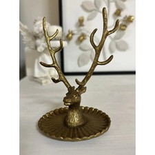 Antique-Style Brass Stag