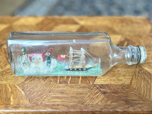 Vintage sailor folk art ship - sailor,