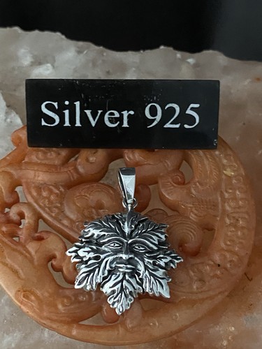 Solid silver green man - silver,