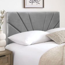 24 Inch Heigh Headboard for Divan Bed Butterfly Plush Fabric Single Double King