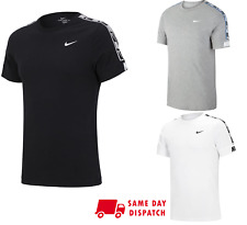 Nike T Shirt Mens Short Sleeve Crew Neck Top Tee 100% Cotton New Gym Casual UK