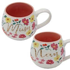 Ceramic Mug with Gold Wording