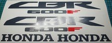 2 X GRANITE GREY AND RED   CBR600F  VINYL DECALS  190MM X 30MM AFTERMARKET