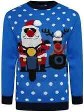 Men's Santa Rudolph Rides Motorbike Christmas Jumper