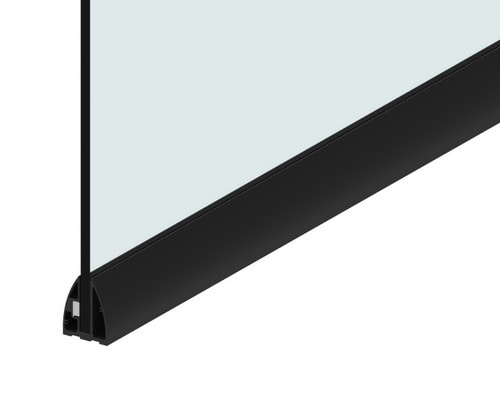 Black parapet wall - black, channel