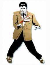 Elvis Presley Gold Wall Clock