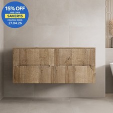 1200mm Oak Vanity Unit Fluted
