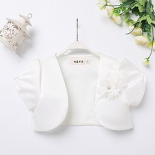  Shrug Cape Cardigans Jacket Evening Dress Cover Up Elegant Baby Girl Flower