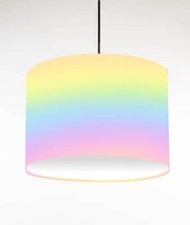OMBRE RAINBOW CEILING DRUM LIGHT SHADE / TABLE LAMPSHADE 3 SIZES