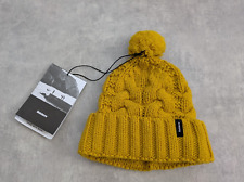 Finisterre Hat Womens Beanie Merino Wool Fisherman Bobble Knit Crunchy Granola