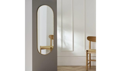 Gold pill wall mirror - gold,
