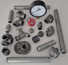 Steampunk Malleable 3/4" BSP Grey Iron Pipes and Fittings