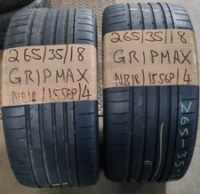 2 X 265 35  18 2653518 GRIPMAX PART WORN SUMMER TYRES