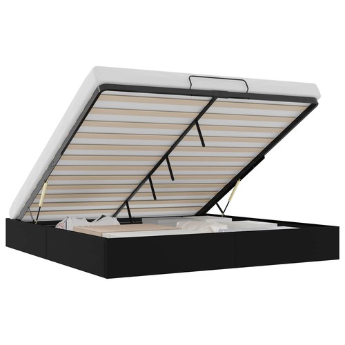 Ottoman bed frame black faux - ottoman,
