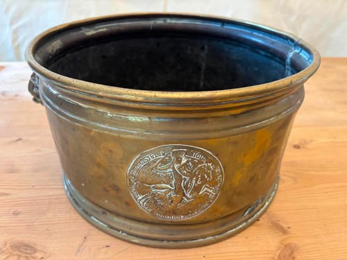Antique brass jardiniere - antique,