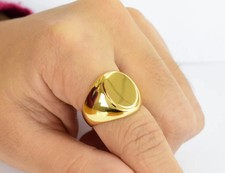 Men's Solid Heavy 10K Yellow