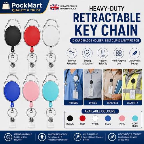 Retractable key chain card - id,