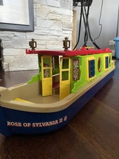 Sylvanian Families Canal Boat / Narrow Boat / Boat House RETRO