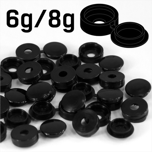 Small black plastic screw - plastic,