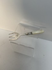 Antique Silver or Plated Pearl Handle Pickle Fork Hallmarked