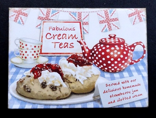 Cream tea fridge magnet - fridge,