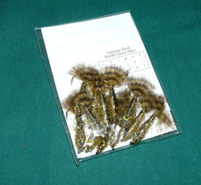 12 new Fulling Mill Lite Brite Minnow Gold flies size 6