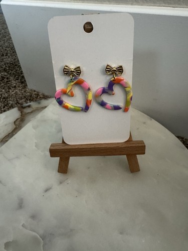 Polymer clay hearts with - clay,