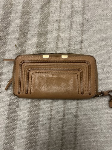 Chloe long purse leather brown - long,