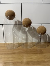 Glass storage jars - glass,