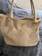 Prada Genuine Cream Leather