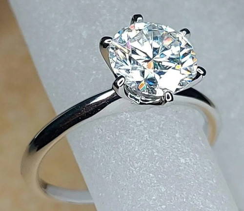 14k white god carat round - 2.00,