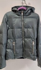 Karl Lagerfeld Women's Dark Green Hodded Puffer Jacket Feather Down Size M