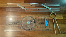 Maritime Navigation Bargain Bundel Portland Plotter+ brass dividers+bar parallel