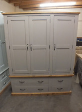 SHABBY CHIC PAINTED 3 DOOR 4 DRAWER WARDROBE BESPOKE SIZES COLOURS AVAILABLE
