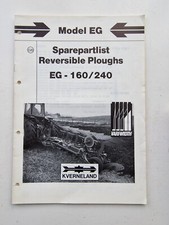 KVERNELAND EG-160/240  PLOUGH PARTS CATALOGUE
