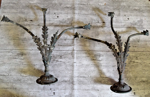 Pair vintage metal - vintage, wall