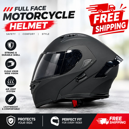 Full face flip motorcycle - full,