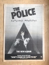 POLICE ZENYATTA MONDATTA POSTER SIZED original music press advert from 1980 -