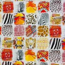 Safari Animal Patchwork Fabric