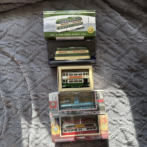 Blackpool tram bundle corgi - blackpool, 4x