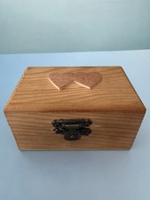 Small Wooden Trinket Box Heart