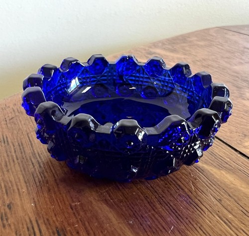 Vintage hobnail cobalt blue - cobalt,