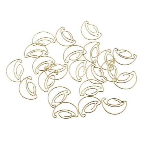 20pcs gold shaped paper clips - gold,