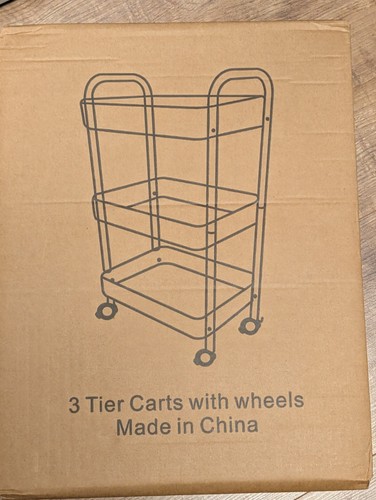 White metal tier utility - white, 3